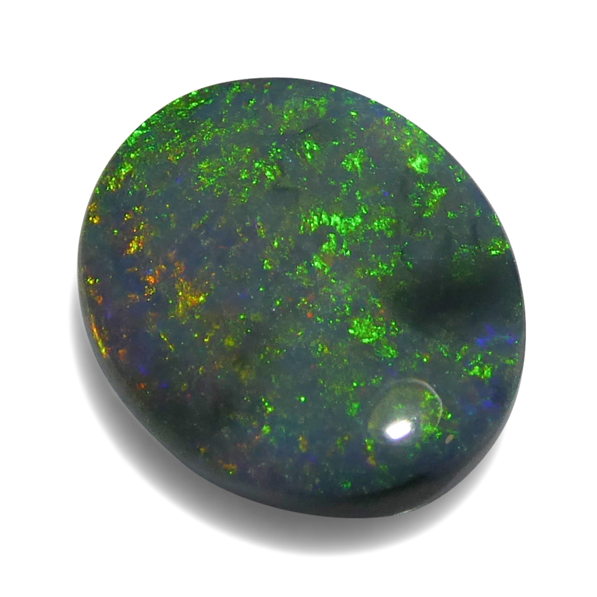1.49ct Gray Australian Opal Cabochon with Play of Color by SkyJems, Rare Oval Gemstone from Down Under
