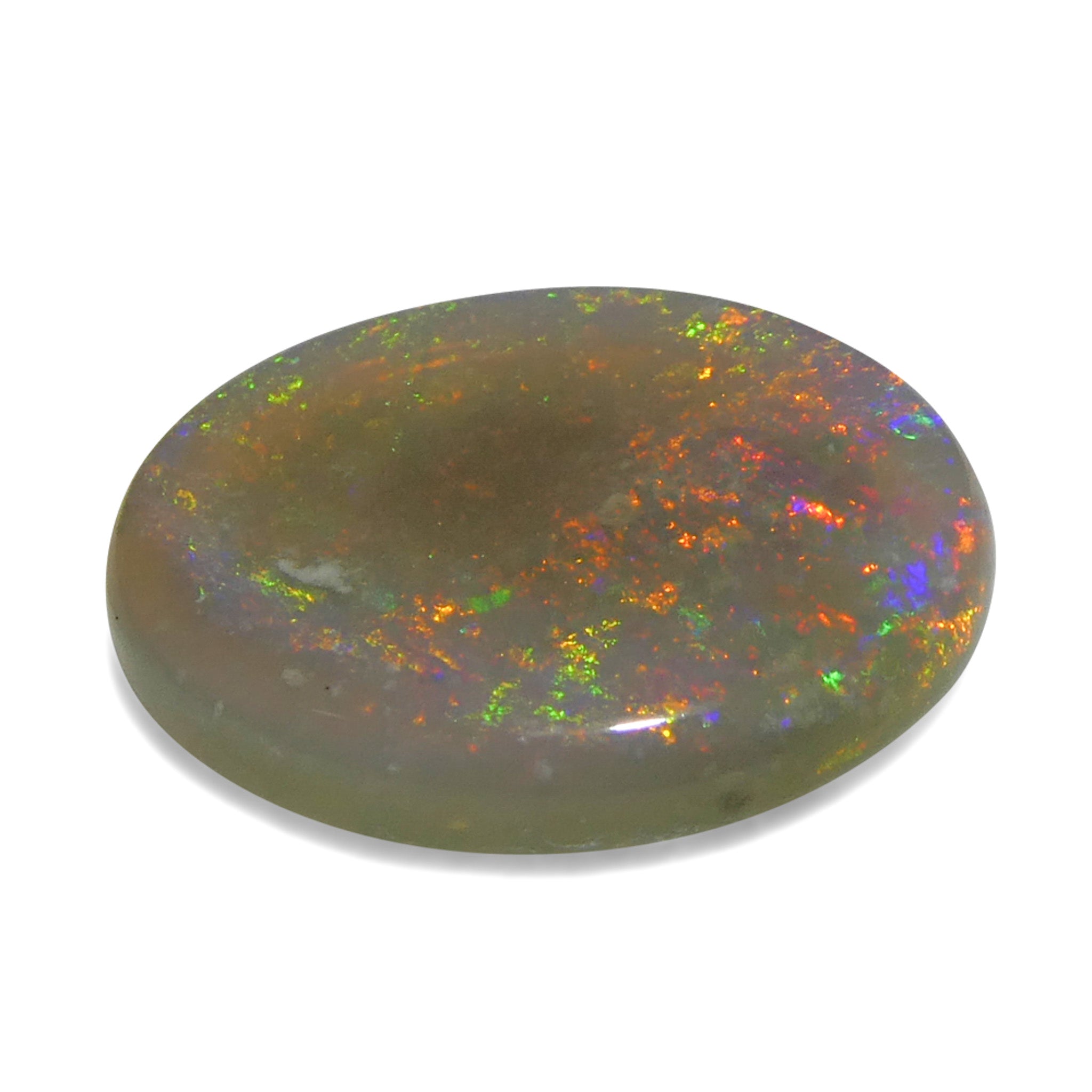 2.15ct White Opal Cabochon from Australia with Play of Color | Premium Gemstone by SkyJems Canadian Gem Experts