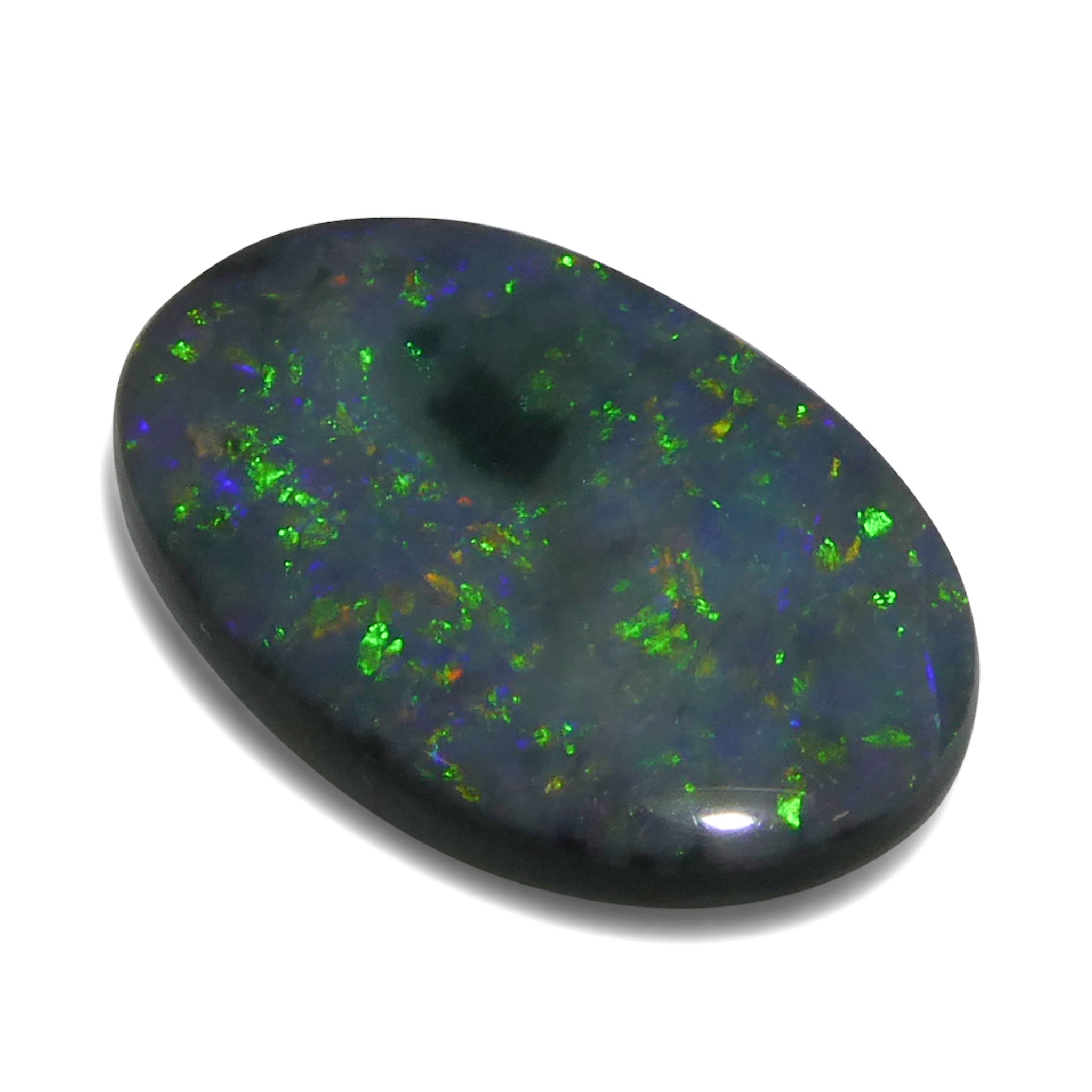 2.58ct Gray Oval Cabochon Opal from Australia, rare gemstone by SkyJems Canadian gem specialists