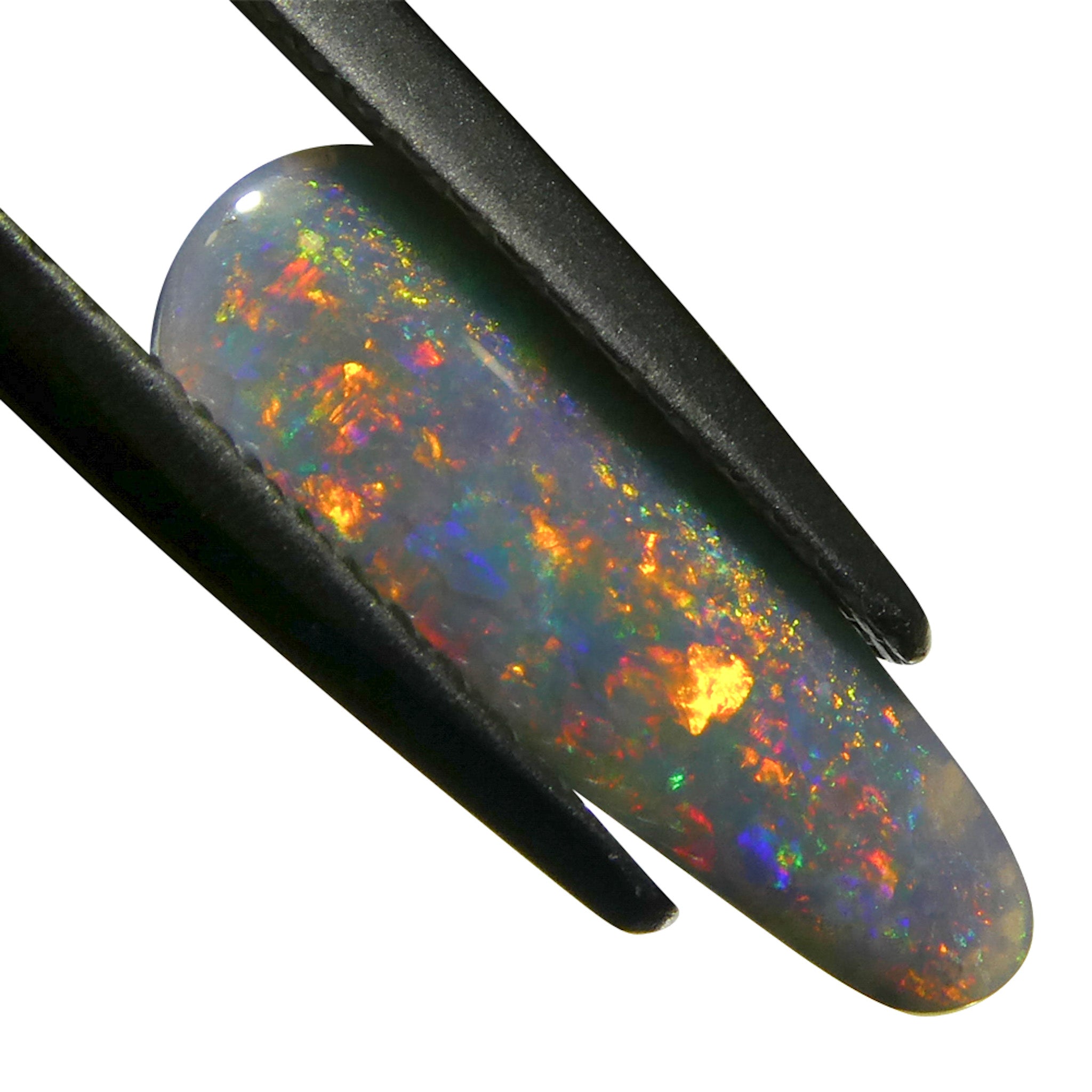 0.84ct Freeform Gray Opal Cabochon from Australia by SkyJems - Rare Gemstone with Unique Play of Color