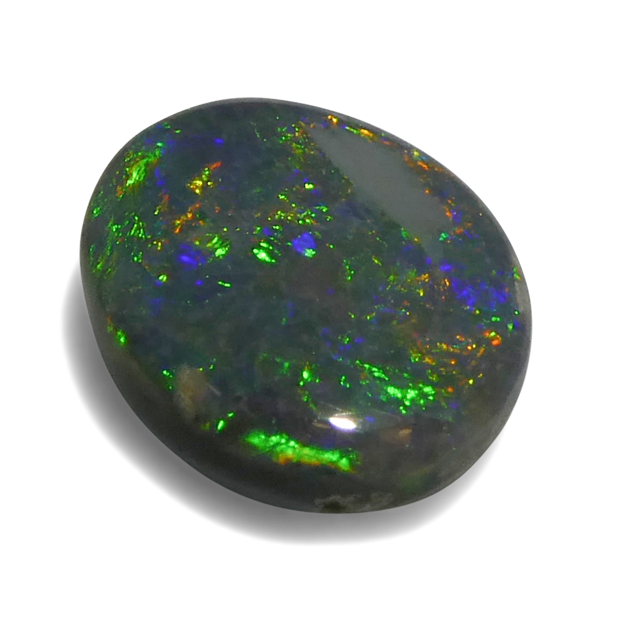 1.19ct Gray Australian Opal Cabochon with Play of Color by SkyJems - Rare Oval Gemstone from Down Under