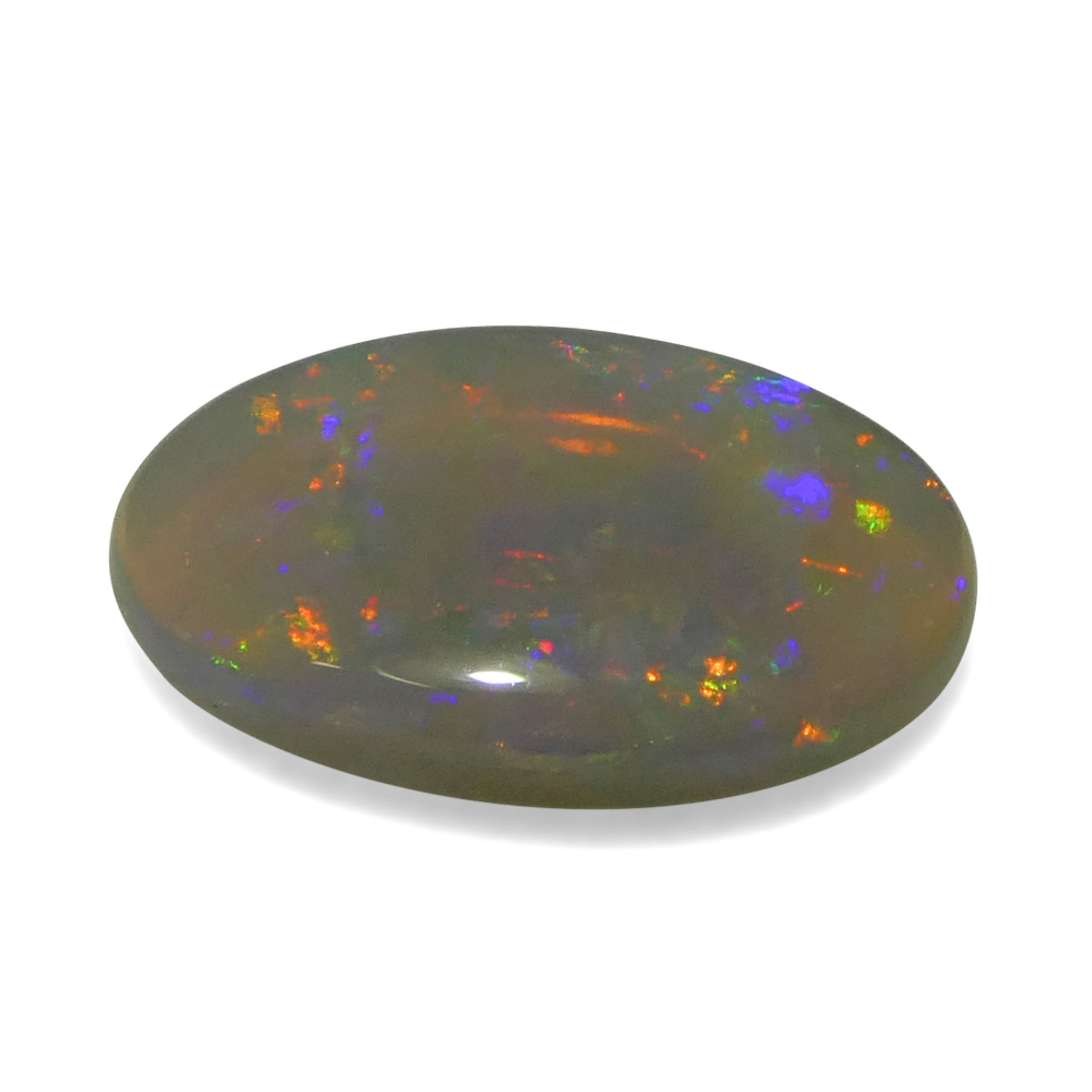 1.32ct White Opal Cabochon from Australia with Play of Color | Premium Gemstone by SkyJems Canadian Gem Specialists