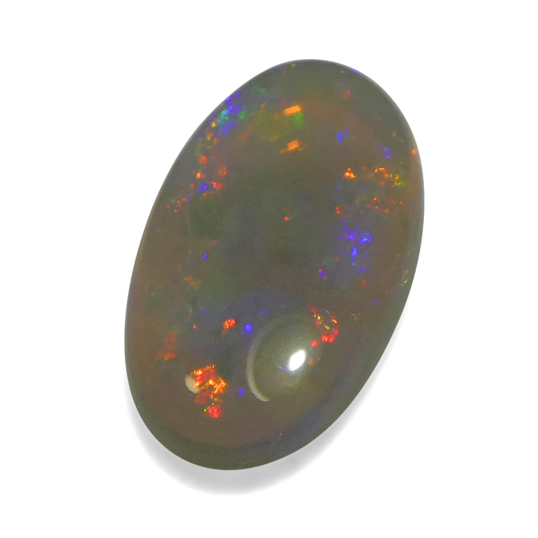 1.32ct White Opal Cabochon from Australia with Play of Color | Premium Gemstone by SkyJems Canadian Gem Experts