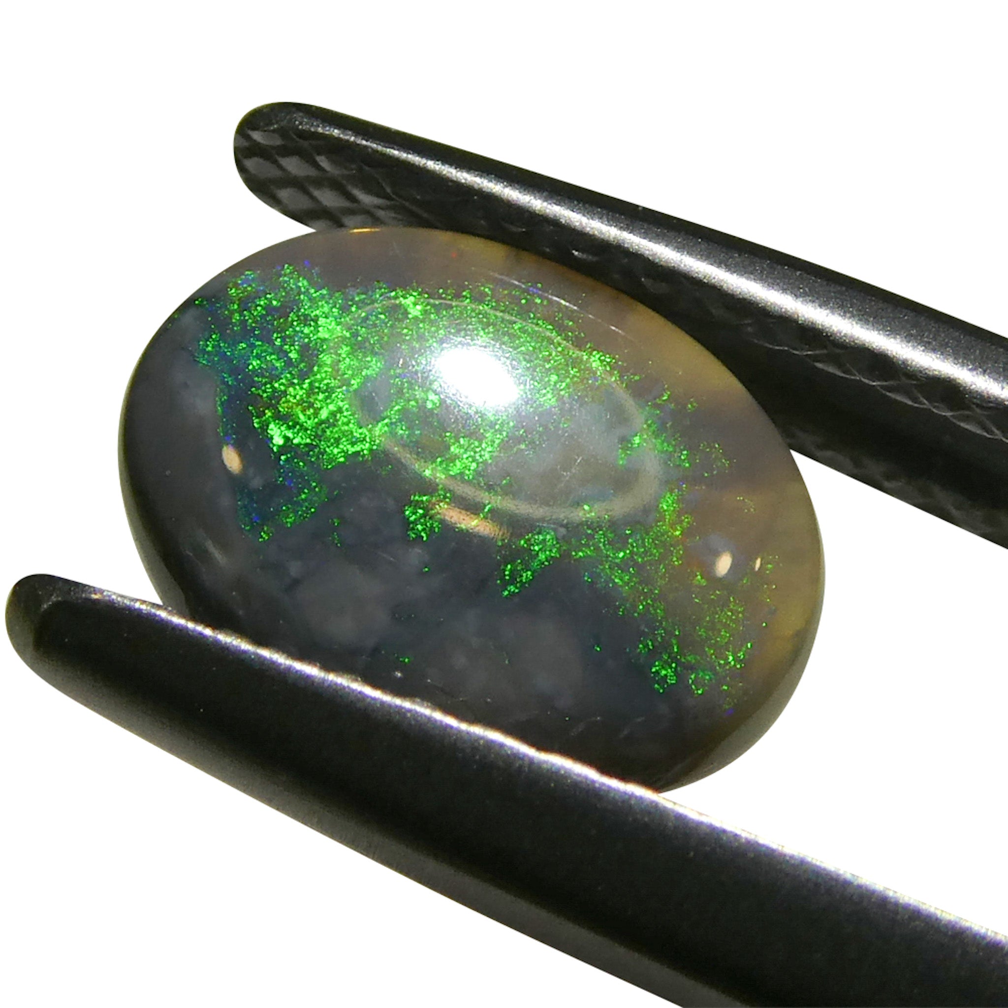 0.8ct Oval Gray Australian Opal Cabochon with Play of Color | Premium Gemstone by SkyJems Gems Canada