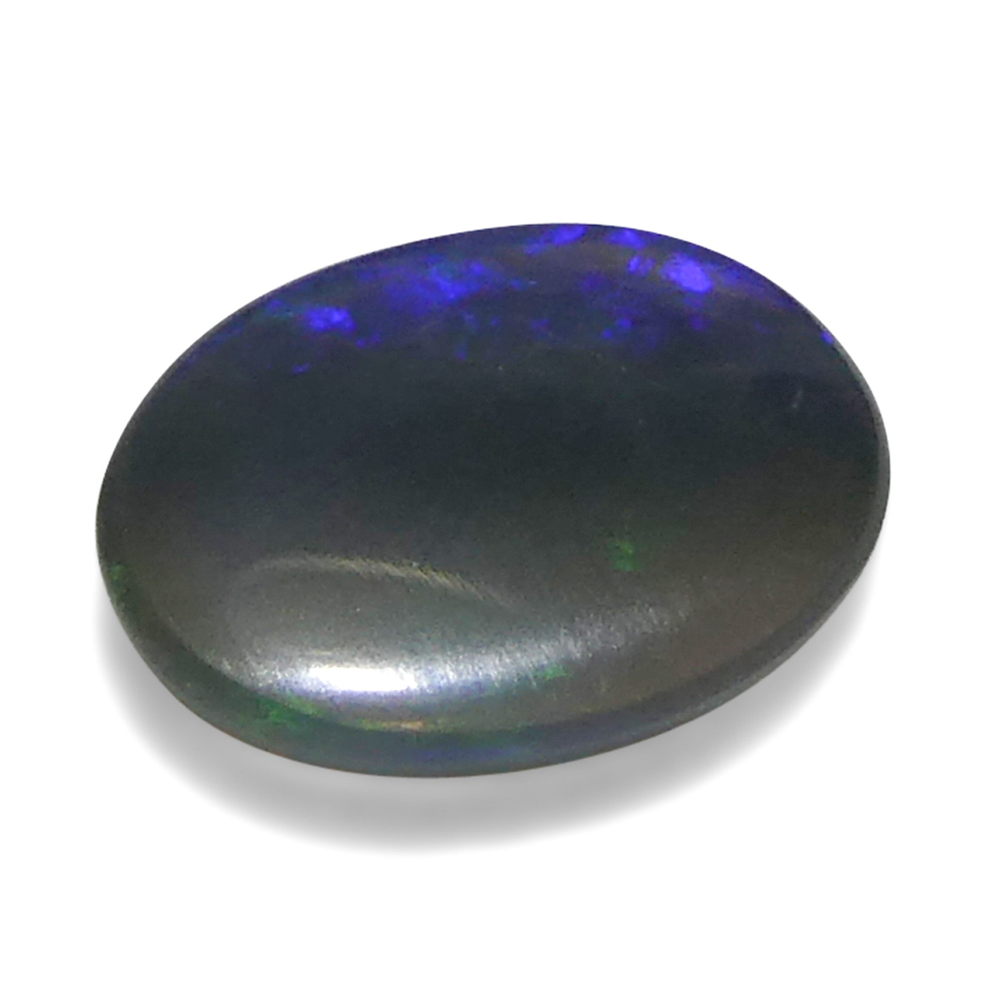 0.59ct Gray Oval Cabochon Opal with Play of Color from Australia, premium gemstone by SkyJems Canadian gem specialists