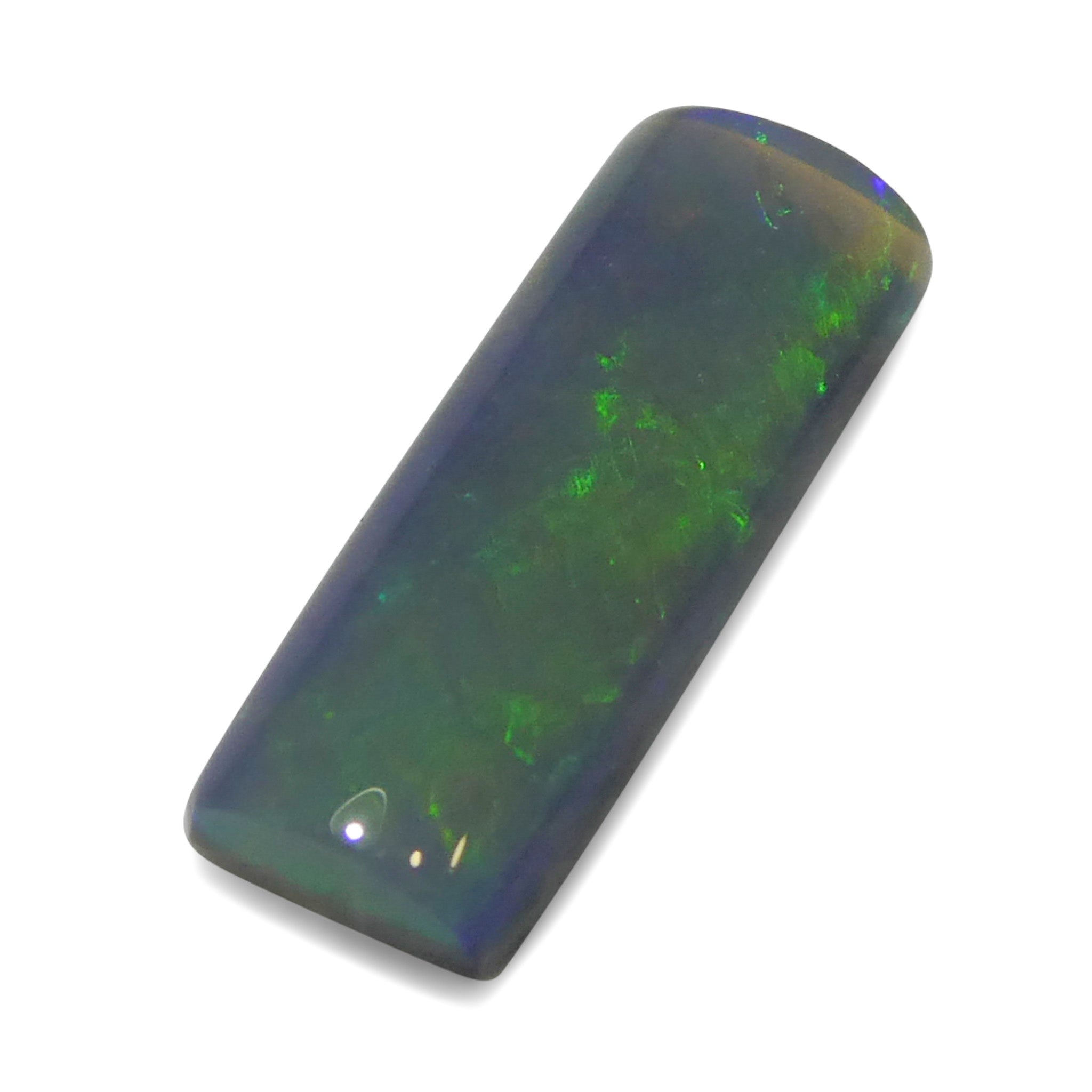 1.21ct Rectangular Cabochon Gray Opal from Australia - Skyjems Wholesale Gemstones