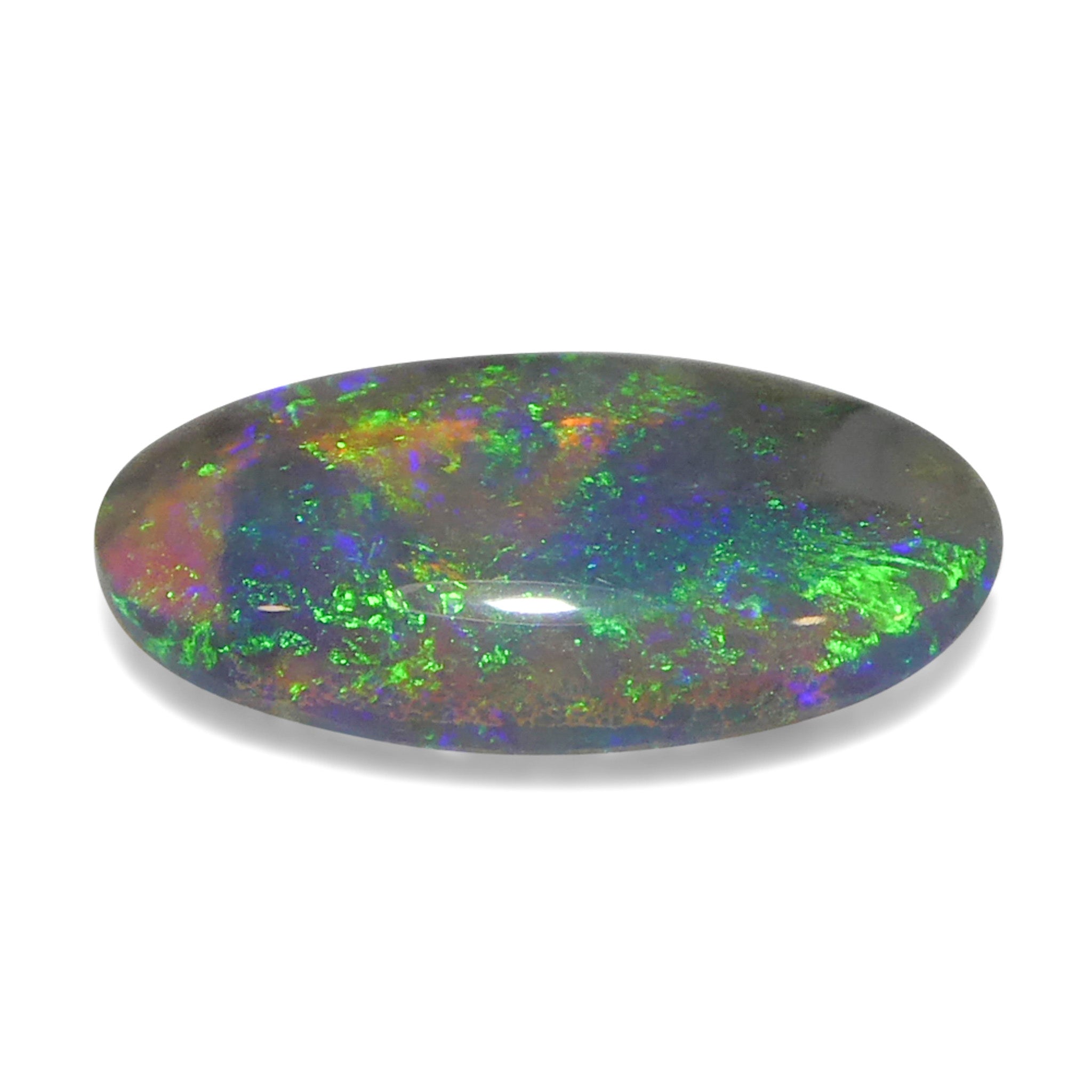 0.29ct White Opal Cabochon with Play of Color from Australia, premium gemstone by SkyJems Canadian gem specialists