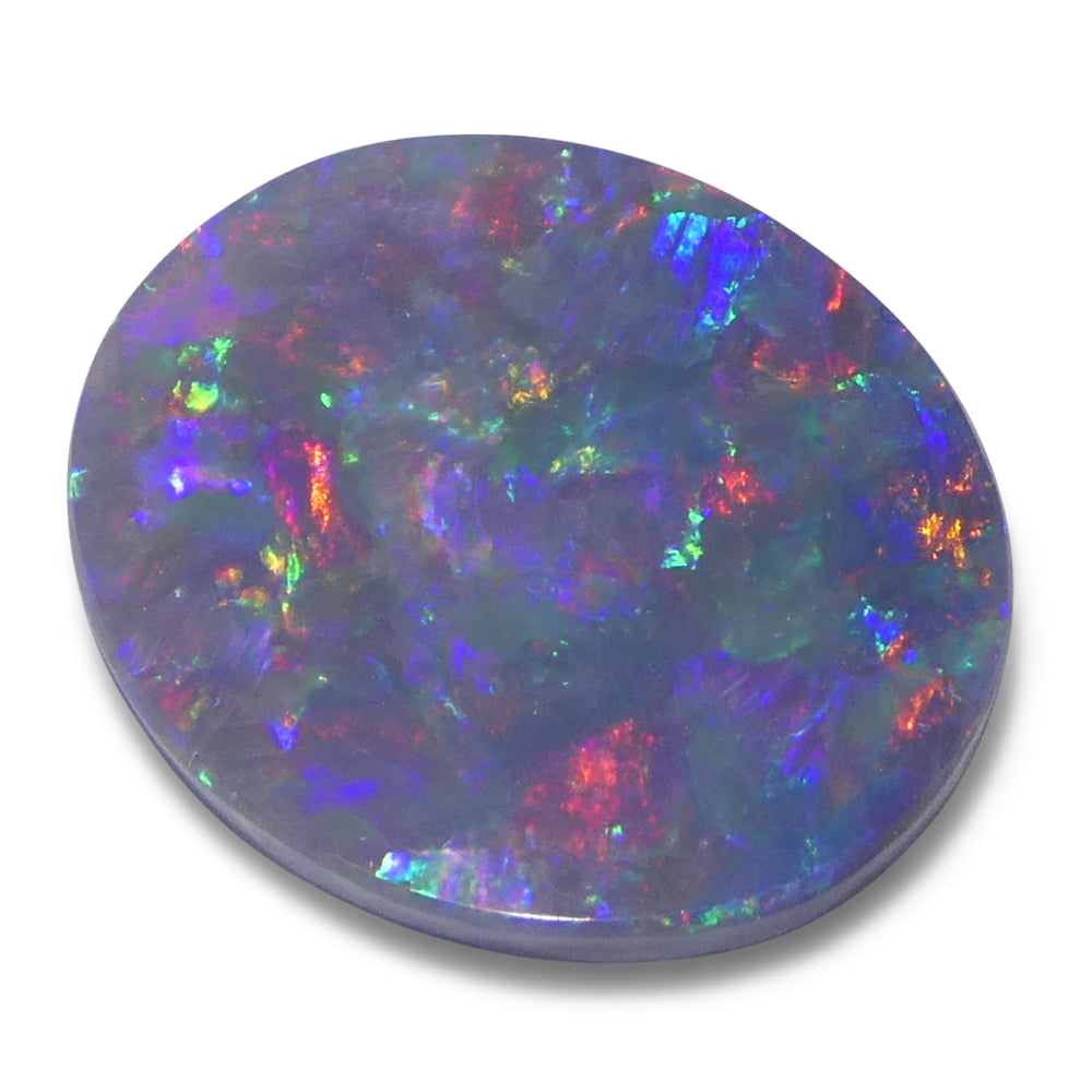 2.8ct Grey Australian Opal Cabochon with Play of Colour by SkyJems, premium gemstone from classic Canadian jeweler