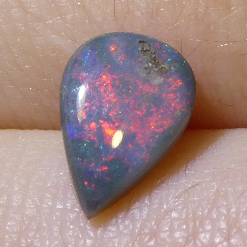 1.35ct Grey Australian Opal Cabochon with Play of Colour from SkyJems' Rare Gemstone Collection