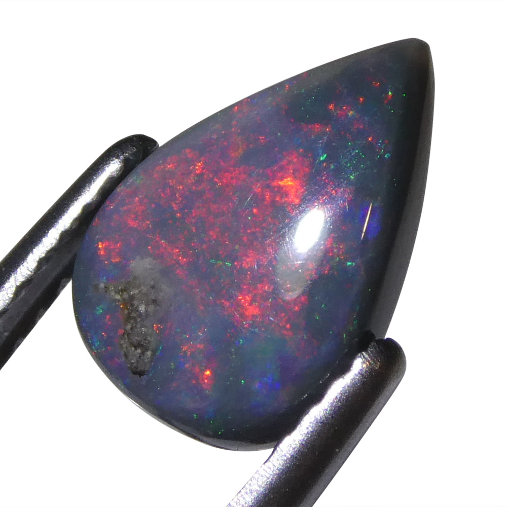 1.35ct Grey Australian Opal Cabochon with Play of Colour from SkyJems Rare Gemstones Collection