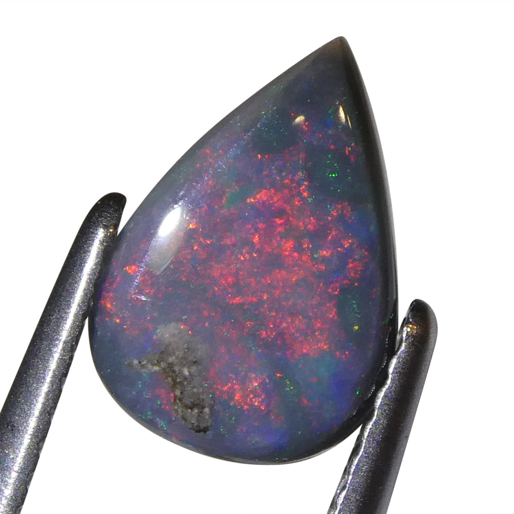 1.35ct Grey Australian Opal Cabochon with Play of Colour from SkyJems Gemstones Canada
