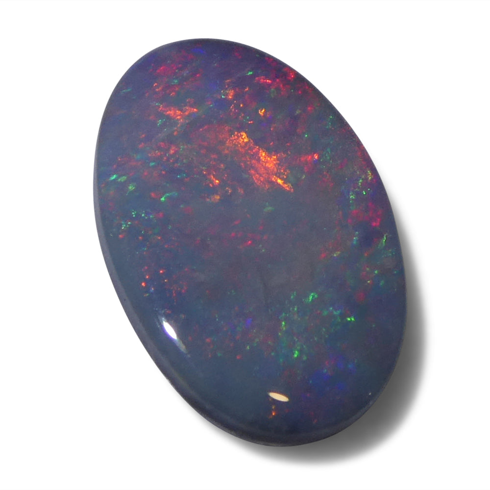 1.66ct Grey Australian Opal Cabochon with Play of Colour from SkyJems' Fine Gemstone Collection