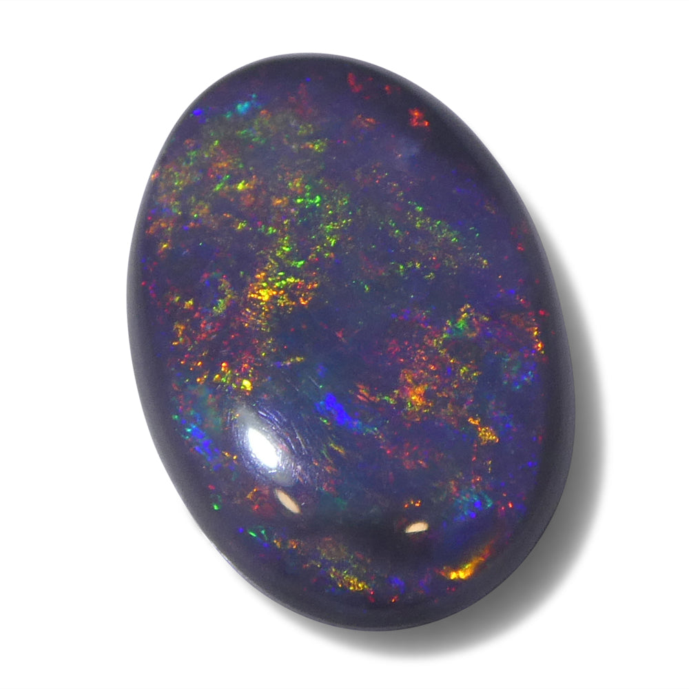 2.21ct Grey Australian Opal Cabochon with Play of Colour by SkyJems - Rare Oval Gemstone from Down Under