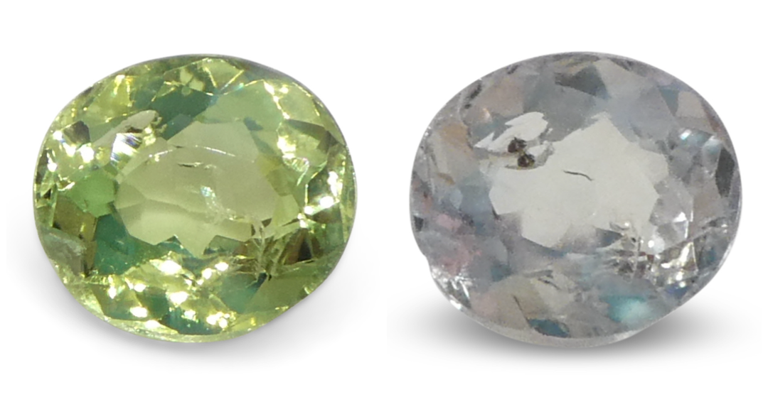 0.47ct Oval Yellowish Green to Greyish Purple Alexandrite from Brazil