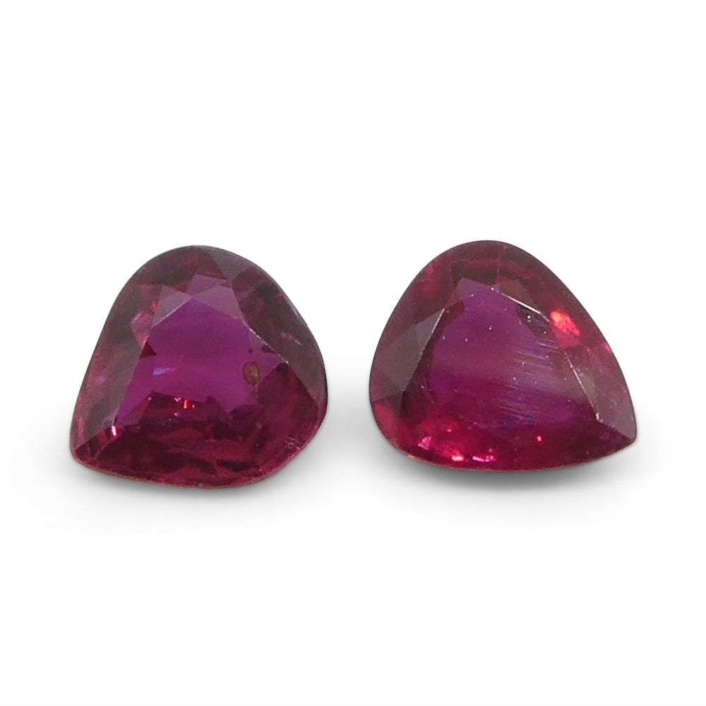 Ruby 1.33 cts 5.73 x 5.39 x 2.76 mm, 5.89 x 5.17 x 2.60 mm Pear Red $1070