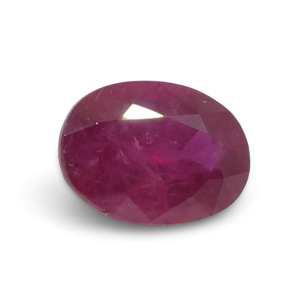 0.85ct Oval Red Ruby from Mozambique, precision-cut single stone by SkyJems, premium Canadian gemstone specialists since 1967