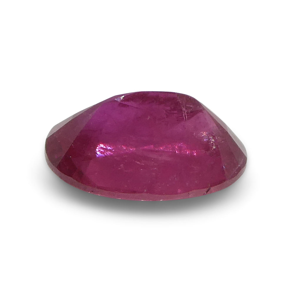 0.85ct Oval Red Ruby from Mozambique, precision-cut single stone by SkyJems, premium Canadian gemstone specialists since 1967