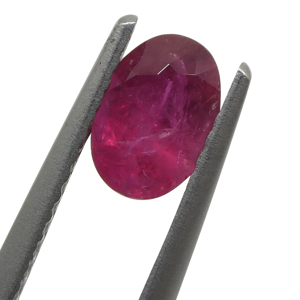 0.85ct Oval Red Ruby from Mozambique, precision-cut single stone by SkyJems, premium Canadian gemstone specialists since 1967