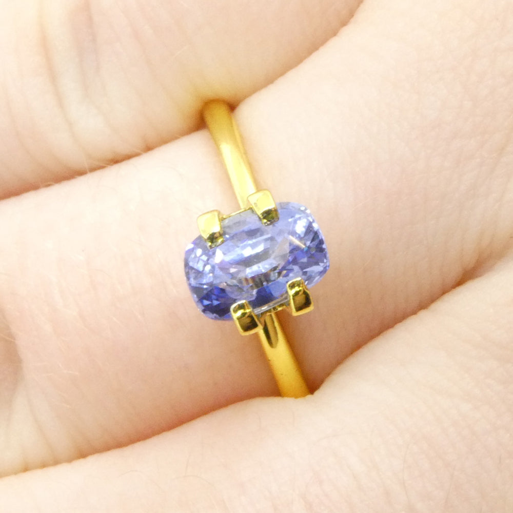 1.51ct Blue Cushion Sapphire from Sri Lanka, premium Ceylon gemstone by SkyJems Canadian gem specialists