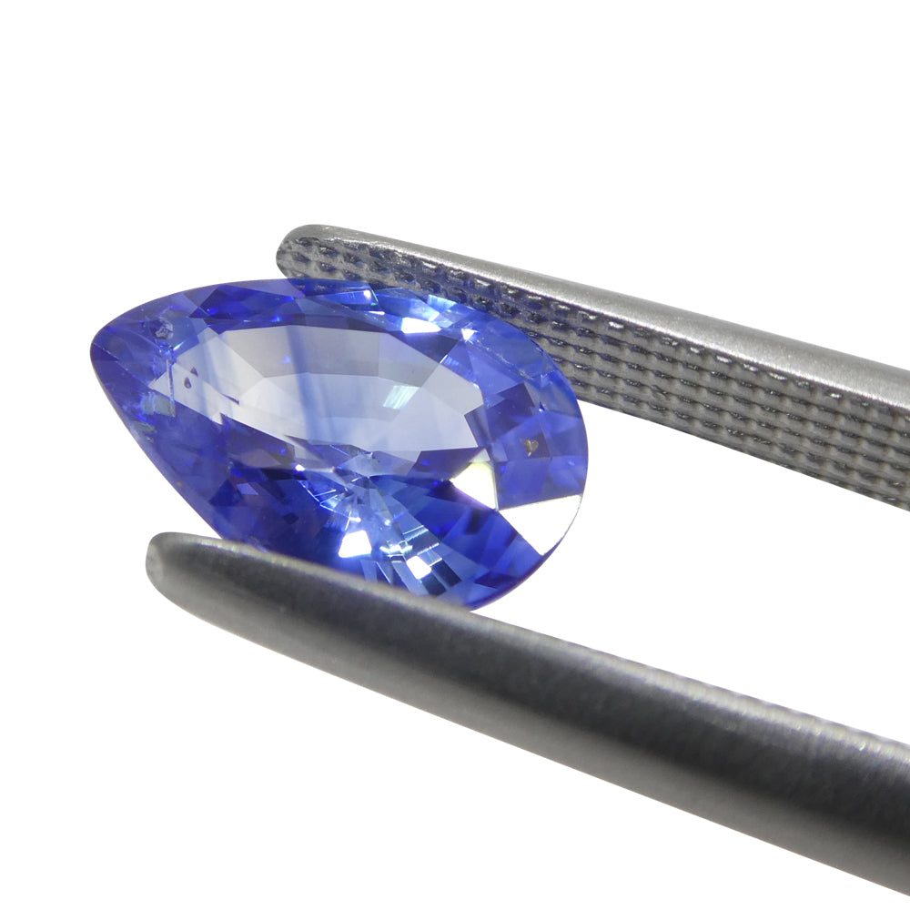 1.68ct Blue Pear Sapphire from Sri Lanka, premium heated gemstone by SkyJems Canadian gem specialists