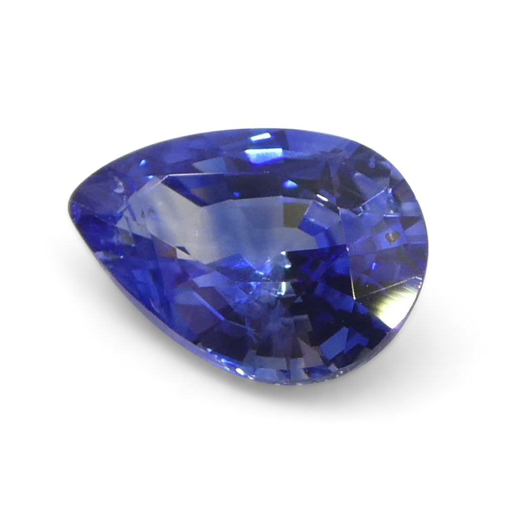 1.68ct Blue Pear Sapphire from Sri Lanka, premium heated gemstone by SkyJems, Canadian fine jewelry experts since 1967