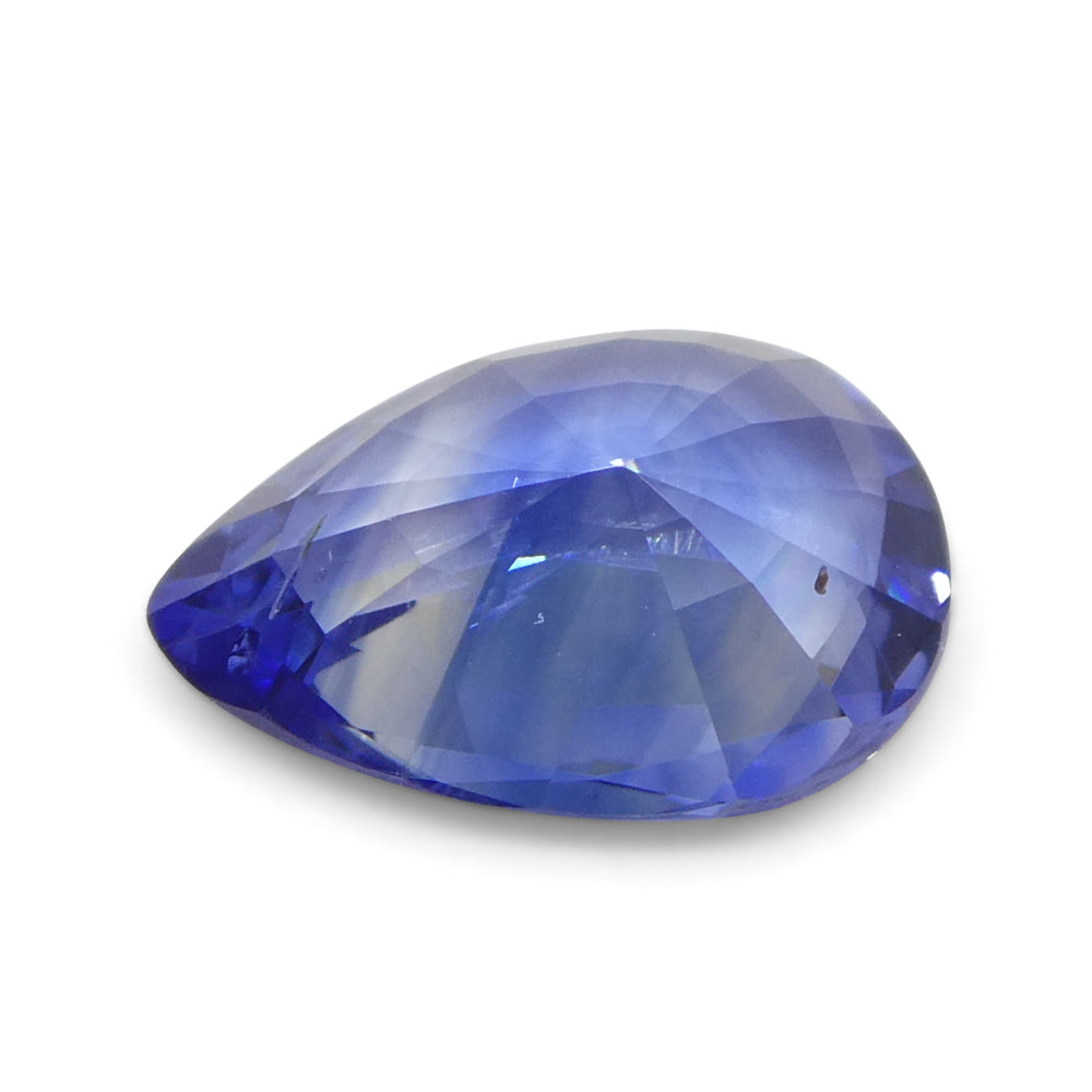 1.68ct Blue Pear Sapphire from Sri Lanka, premium heated gemstone by SkyJems, Canadian fine jewelry experts since 1967