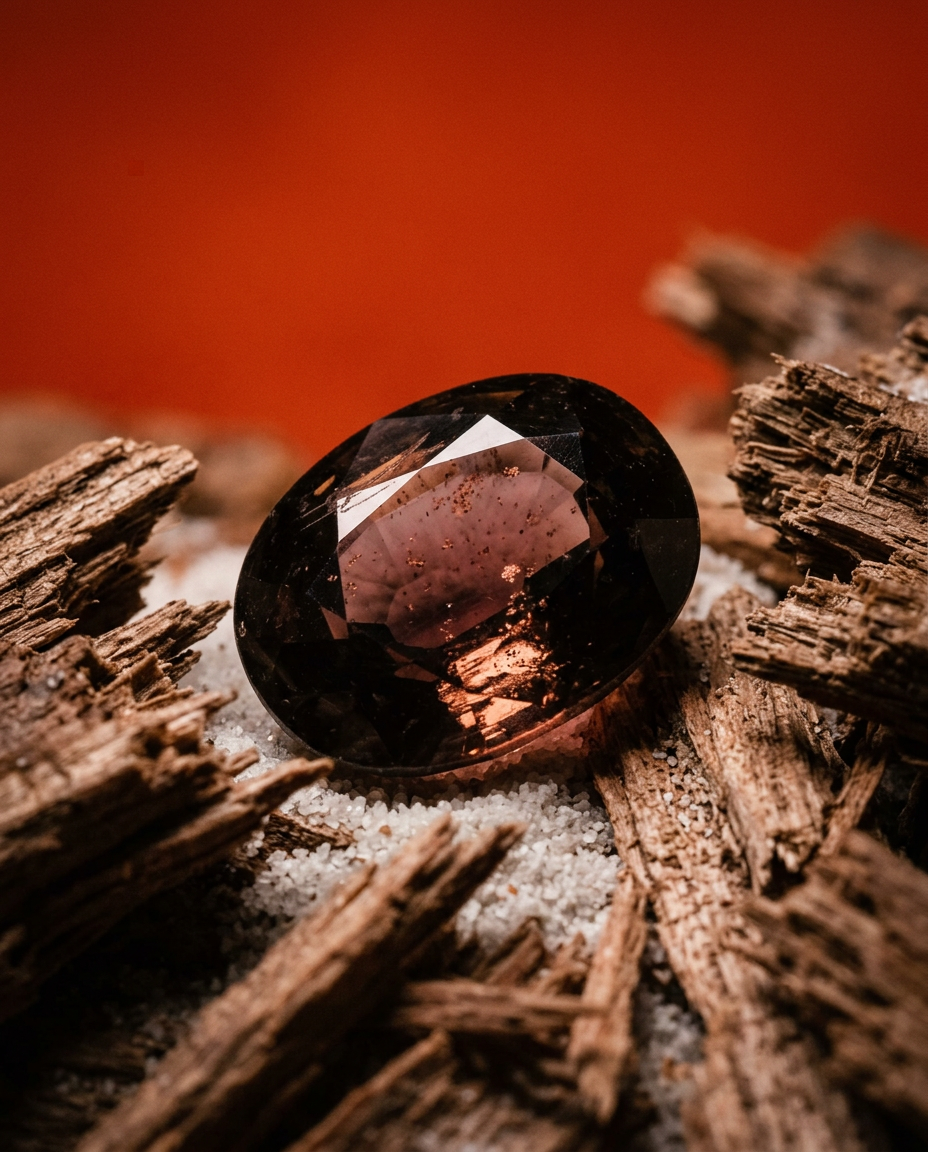 1.49ct Oval Brownish Pink Tanzanian Sapphire, heated single stone from SkyJems Canadian gem specialists