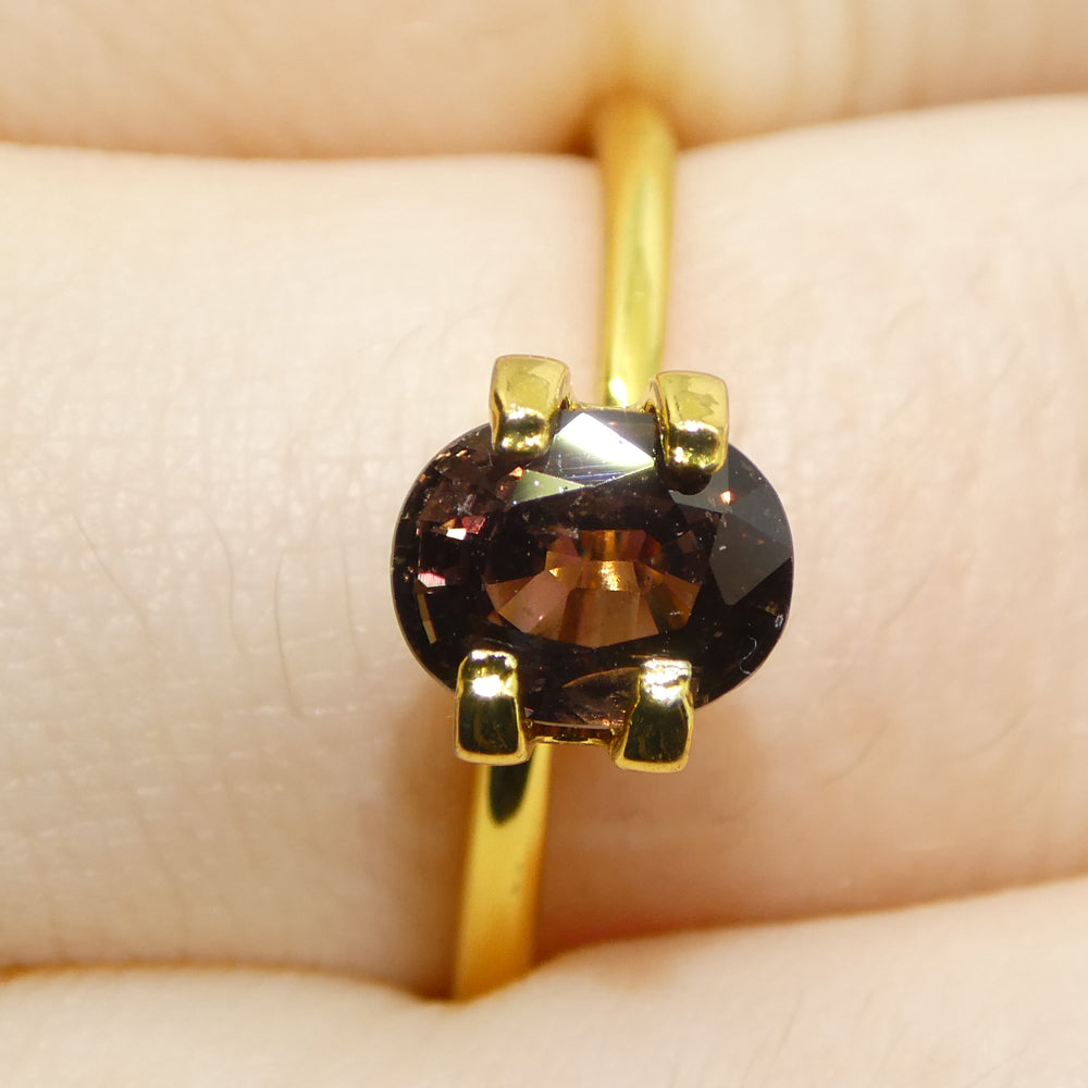 1.49ct Oval Brownish Pink Tanzanian Sapphire, heated natural gemstone from SkyJems' premium colored stone collection
