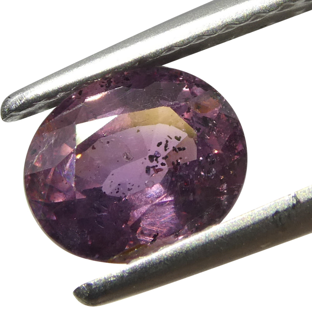 1.23ct Unheated Oval Purple-Pink Sapphire from Tanzania, Unheated - Skyjems Wholesale Gemstones