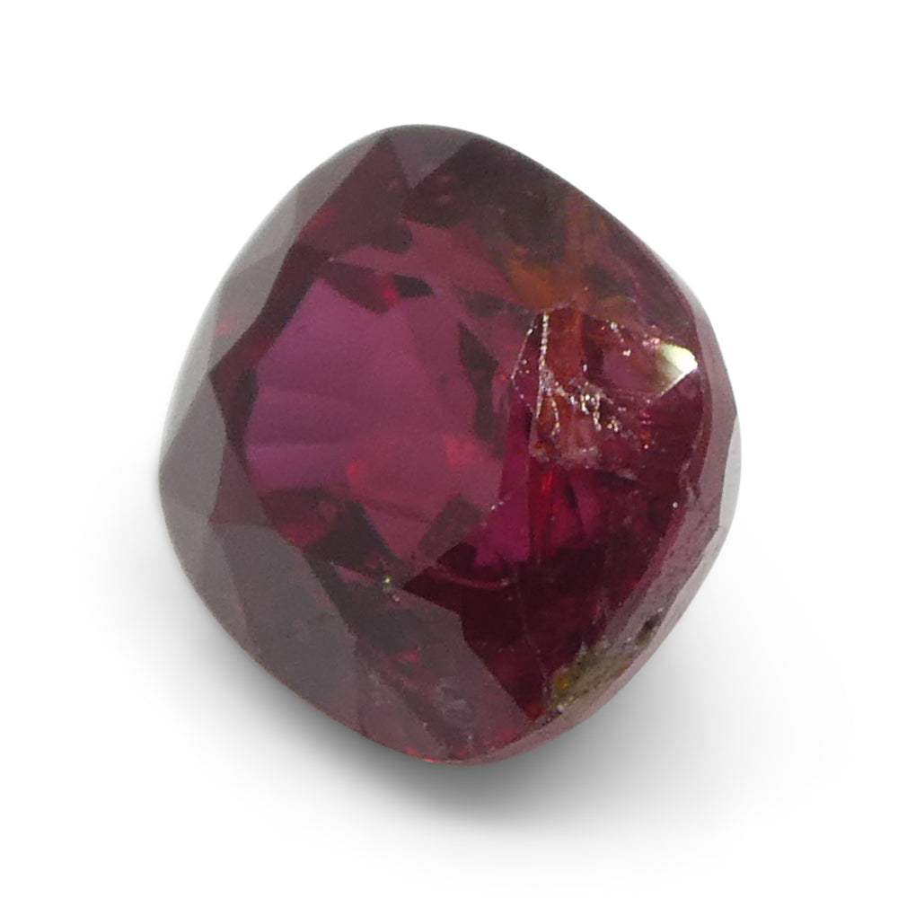 0.84ct Tanzanian Red Sapphire, cushion-cut vivid gem from SkyJems' premium single-stone collection, rare corundum beauty