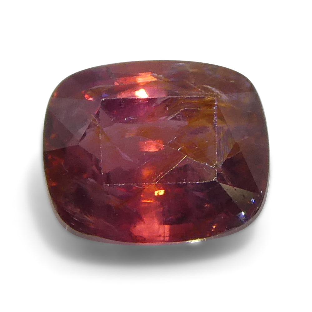 1.31ct Tanzanian Orangy Red Sapphire, cushion-cut gemstone from SkyJems' premium single-stone collection