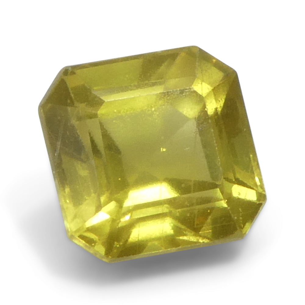 1.66ct Unheated Square/Octagonal Yellow Sapphire from Tanzania, Unheated - Skyjems Wholesale Gemstones