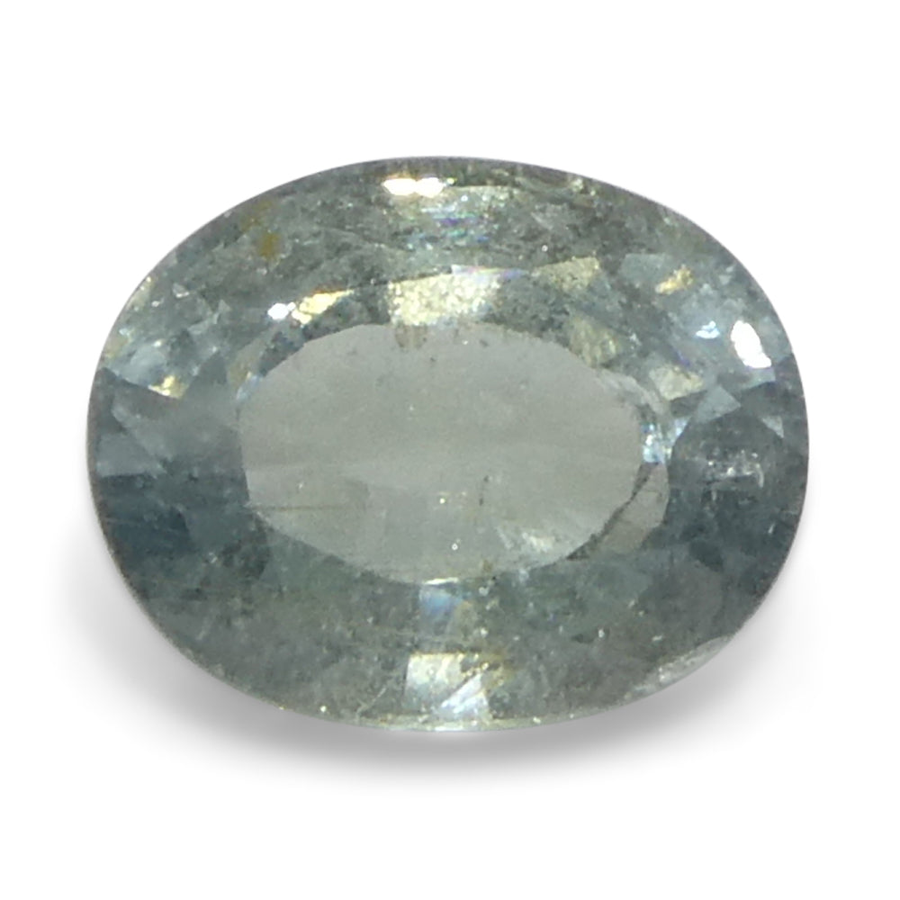 1.53ct Unheated Oval Teal Sapphire from Tanzania - Rare Greenish-Blue Gemstone by SkyJems