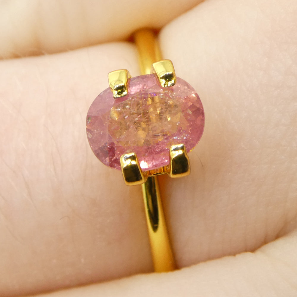 1.43ct Unheated Oval Orangy-Pink Padparadscha Sapphire from Tanzania, Unheated - Skyjems Wholesale Gemstones