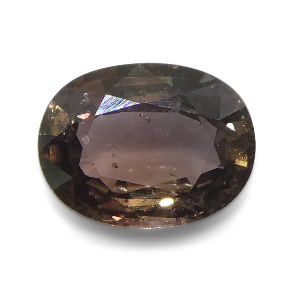 1.57ct Oval Brownish Pink Tanzanian Sapphire, heated single stone from SkyJems Canadian gem specialists