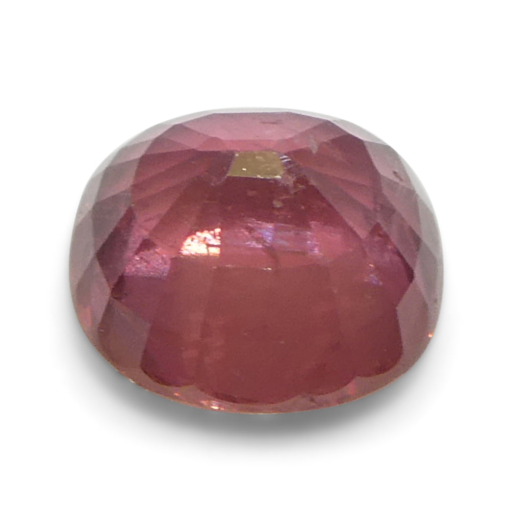 1.48ct Cushion Orangy-Pink Padparadscha Sapphire from Tanzania, Unheated - Skyjems Wholesale Gemstones