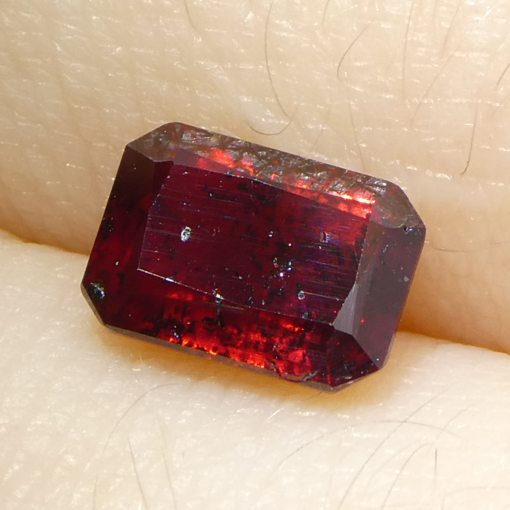 1.71ct Octagonal/Emerald Cut Red Sapphire from Tanzania - Skyjems Wholesale Gemstones