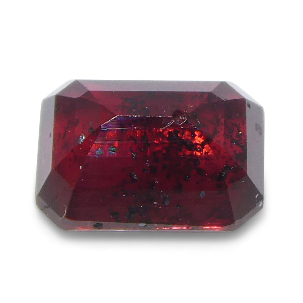 1.71ct Octagonal/Emerald Cut Red Sapphire from Tanzania - Skyjems Wholesale Gemstones