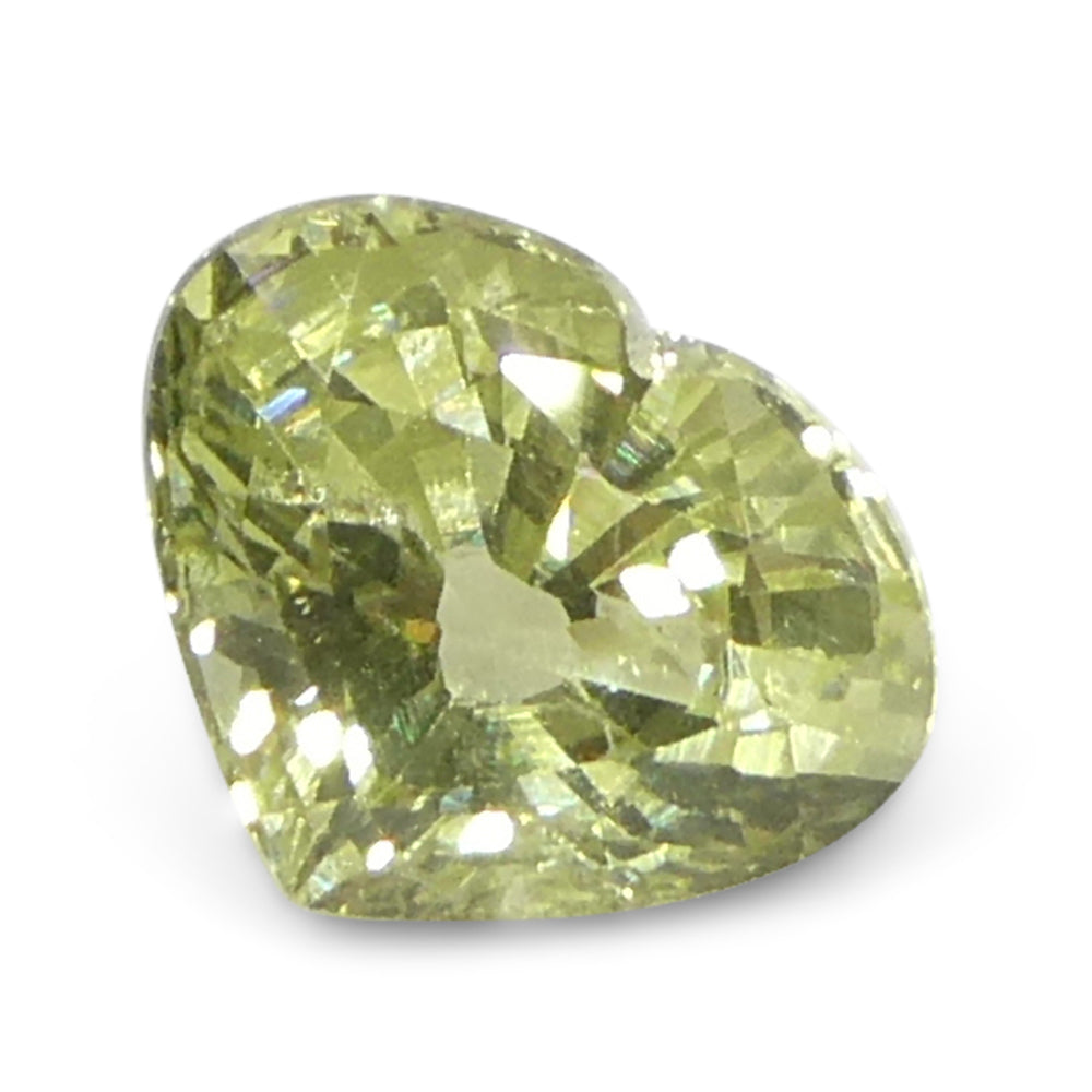 2.02ct Heart-Cut Yellow Sapphire from Tanzania, natural heated gemstone by SkyJems Canadian gem specialists