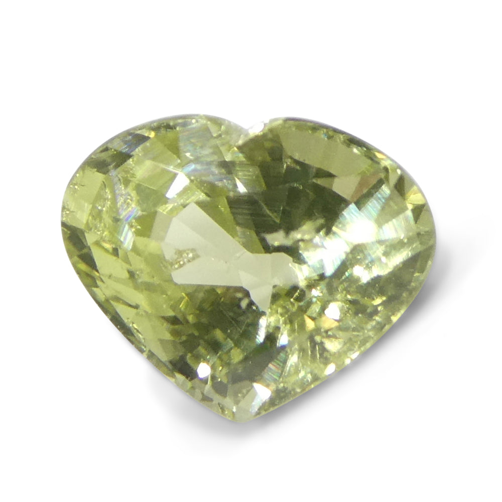 2.02ct Heart-Cut Yellow Sapphire from Tanzania, natural heated gem by SkyJems Canadian gemstone experts