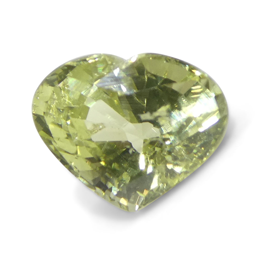 2.02ct Heart-Cut Yellow Sapphire from Tanzania, natural heated gemstone by SkyJems Canadian gem specialists