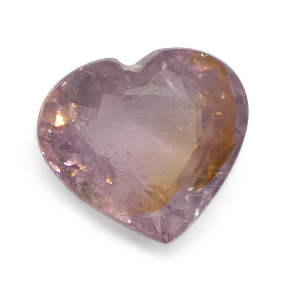 1.05ct Heart Padparadscha Pink Sapphire from Tanzania - Unheated Rare Gem by SkyJems Canadian Gemstone Experts