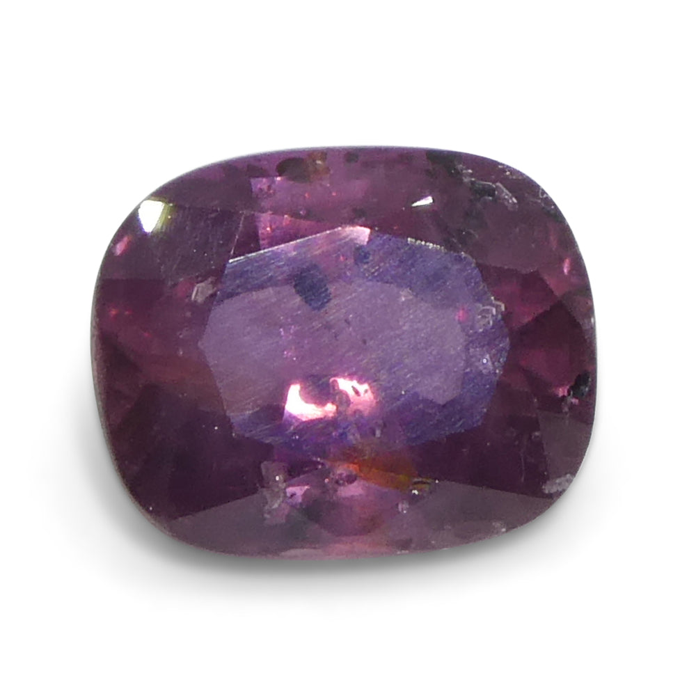 1.56ct Tanzanian Cushion Pink Sapphire, slightly purplish, heated gem from SkyJems' premium colored stone collection
