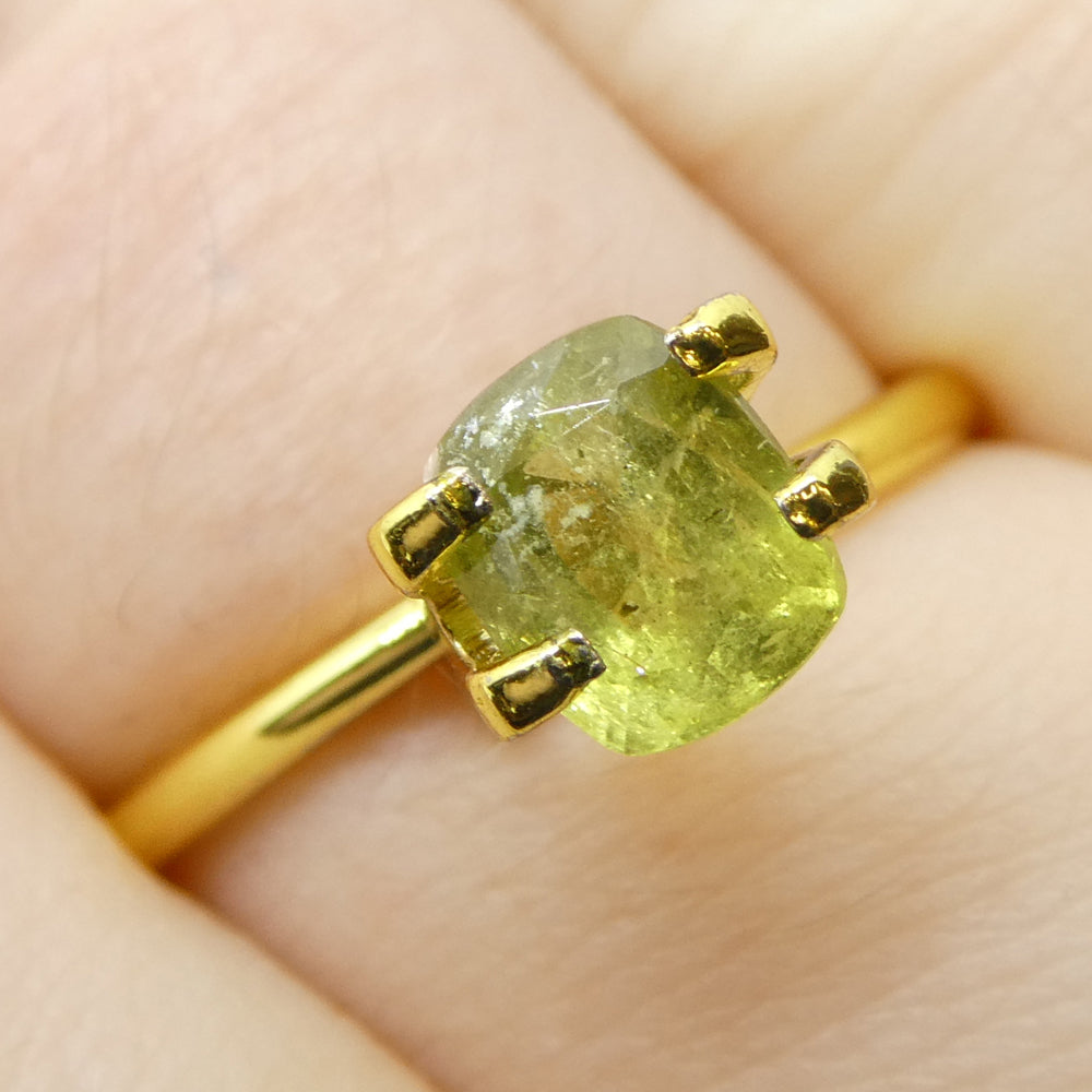 1.57ct Tanzanian Yellow Sapphire, cushion-cut gemstone from SkyJems' premium colored stone collection
