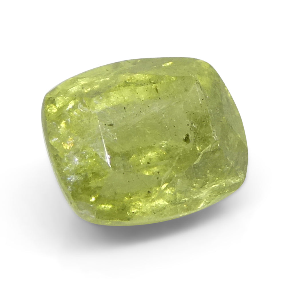 1.57ct Cushion Yellow Sapphire from Tanzania, Greenish-Yellow Hue | Premium Gemstone by SkyJems Canadian Gem Experts