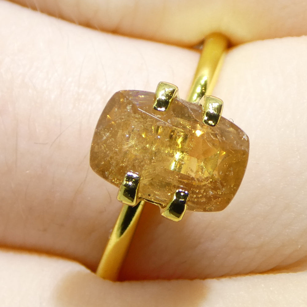 2.53ct Tanzanian Orange Sapphire, cushion-cut gemstone from SkyJems' premium colored stone collection