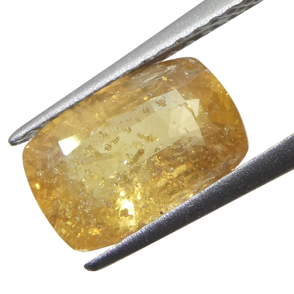 2.53ct Tanzanian Orange Sapphire, cushion-cut gemstone from SkyJems' premium colored stone collection
