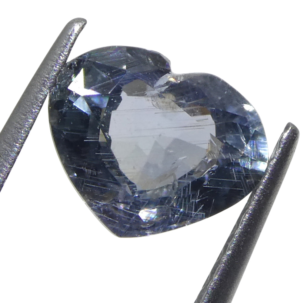1.02ct Heart Blue Sapphire from Tanzania - Unheated Natural Gemstone by SkyJems Canadian Gem Specialists
