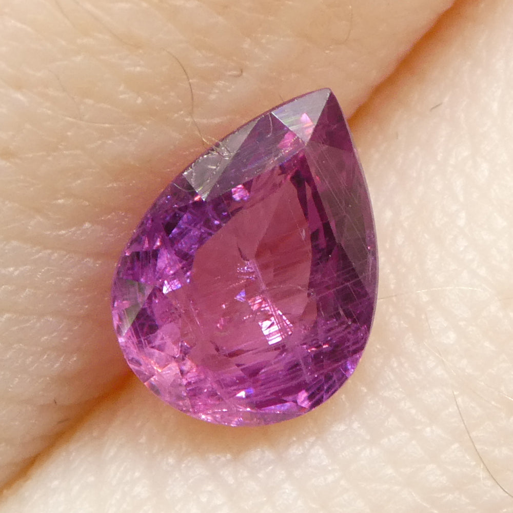 1.13ct Pear Pink Sapphire from Tanzania, unheated natural gemstone by SkyJems, premium Canadian colored gem specialists