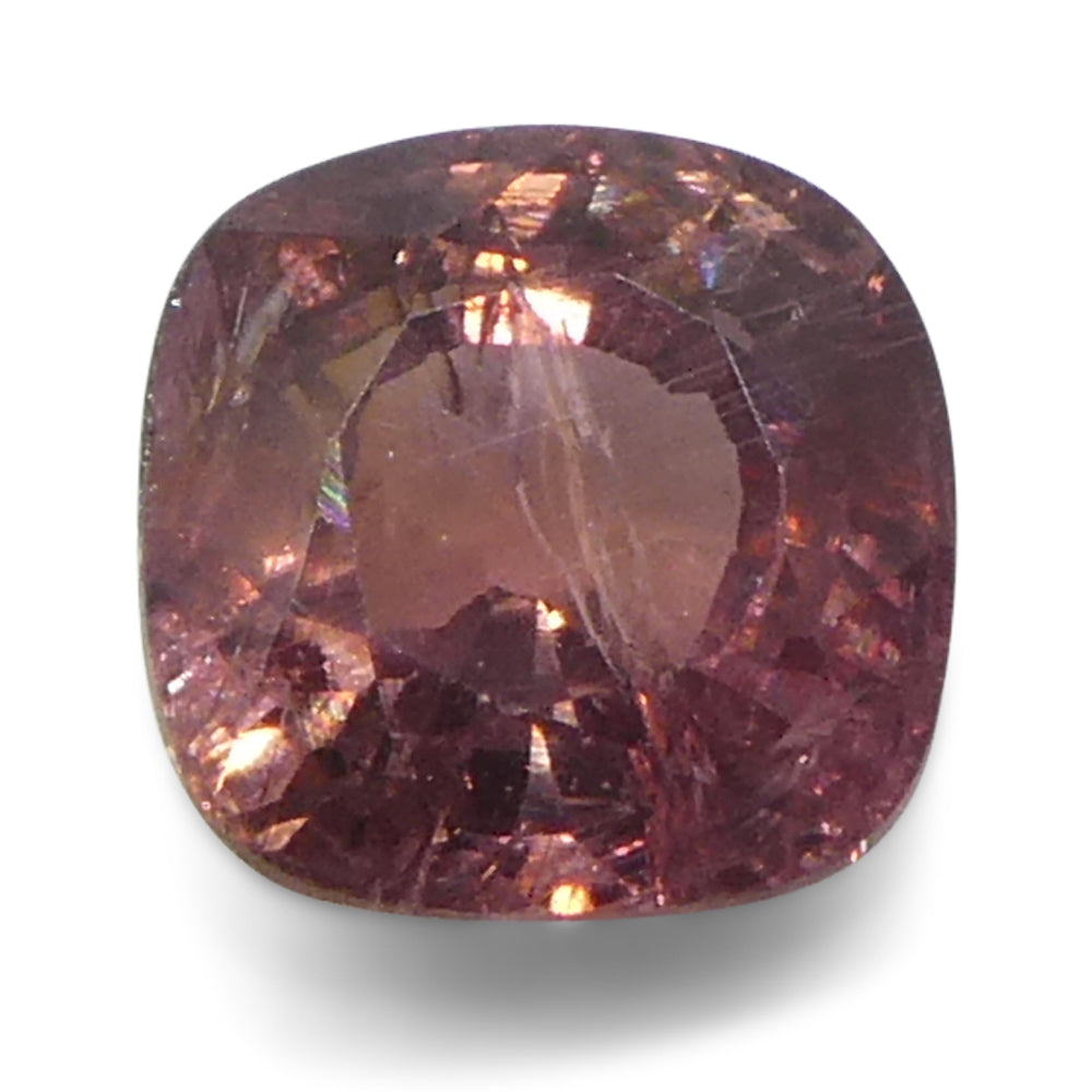 Sapphire 1.23 cts 5.49 x 5.39 x 3.78 mm Cushion Very Slightly Orangey Pink $500